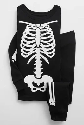 GAP Boys Skeleton 100% Organic Cotton Pajama Set