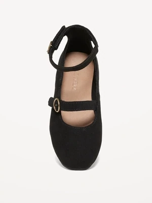 Old Navy Faux-Suede Double-Strap Ballet Flats For Toddler Girls