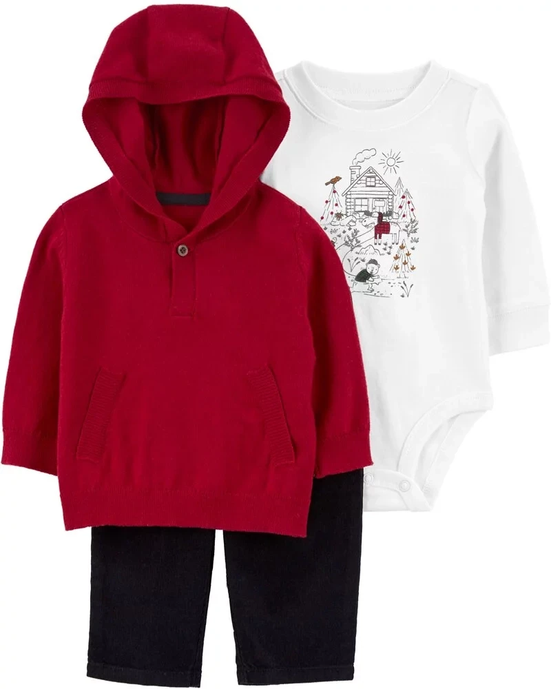 Original Carter&#39;s Baby Boy 3-Piece Holiday Set