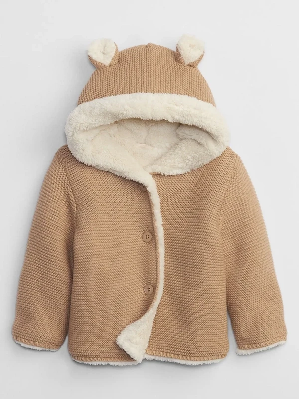 GAP Baby Sherpa-Lined Cardigan