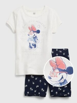 GAP Disney Girls 100% Organic Cotton 2-Piece Pajama Set