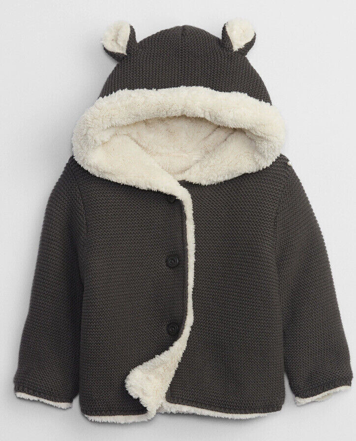 GAP Baby Unisex Sherpa-Lined Cardigan