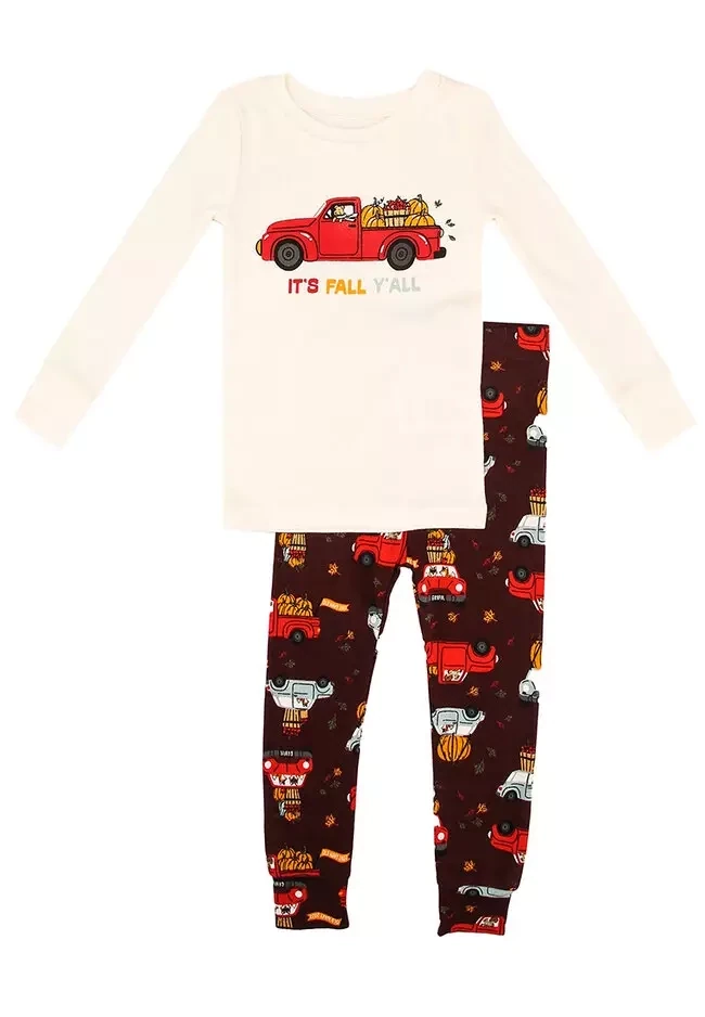 Old Navy Kids Unisex 2-Piece Cotton Pajama Set, Size: 12Y, Color: Multi
