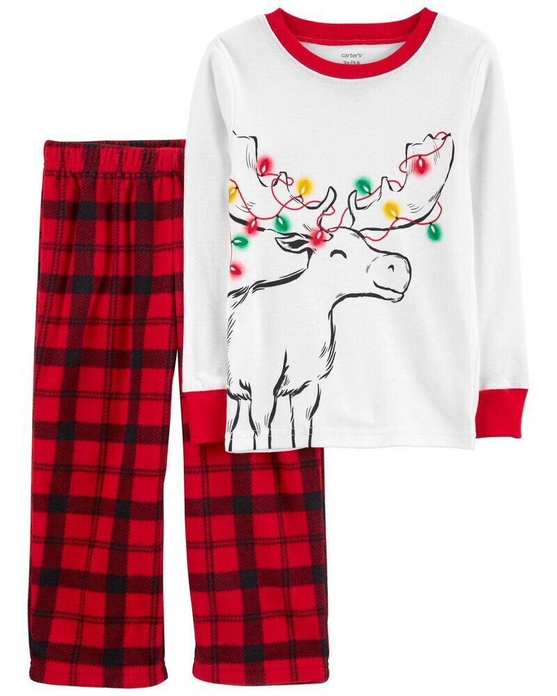 Original Carter&#39;s Unisex Cotton &amp; Fleece 2-piece Pajama Set