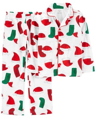 Original Carter's Unisex Christmas Coat Style Fleece Pajama