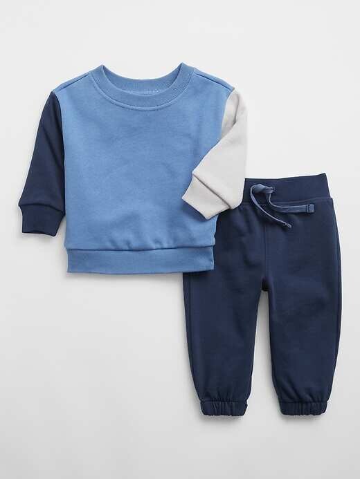 GAP Baby Fleece Color Block Outfit Set