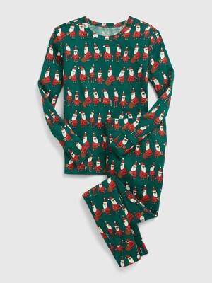 GAP Unisex Santa Cotton 2-Piece Pajama