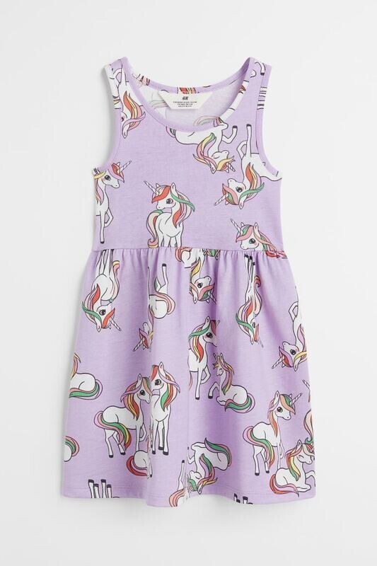 H&amp;M Girls Patterned Jersey Dress