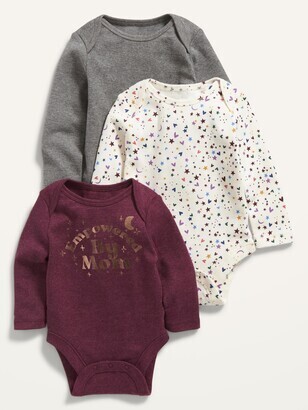 Old Navy Baby 3-Pack Long Sleeve Bodysuits