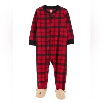 Original Carter's Toddler 1-Piece Bear Fleece Footie Pajamas