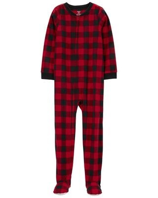 Original Carter's 1-Piece Houndstooth Fleece Footie Pyjamas