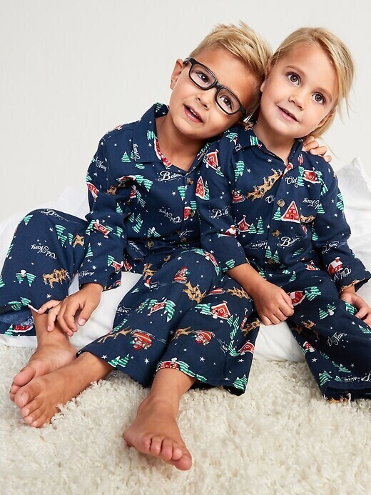 Old Navy Unisex Baby Holiday Printed Pajama Set