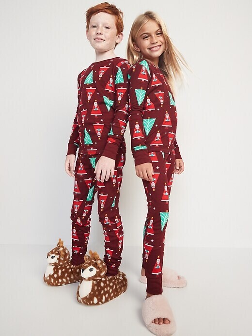 Old Navy Matching Santa Claus Gender-Neutral Snug-Fit Pajamas for Kids