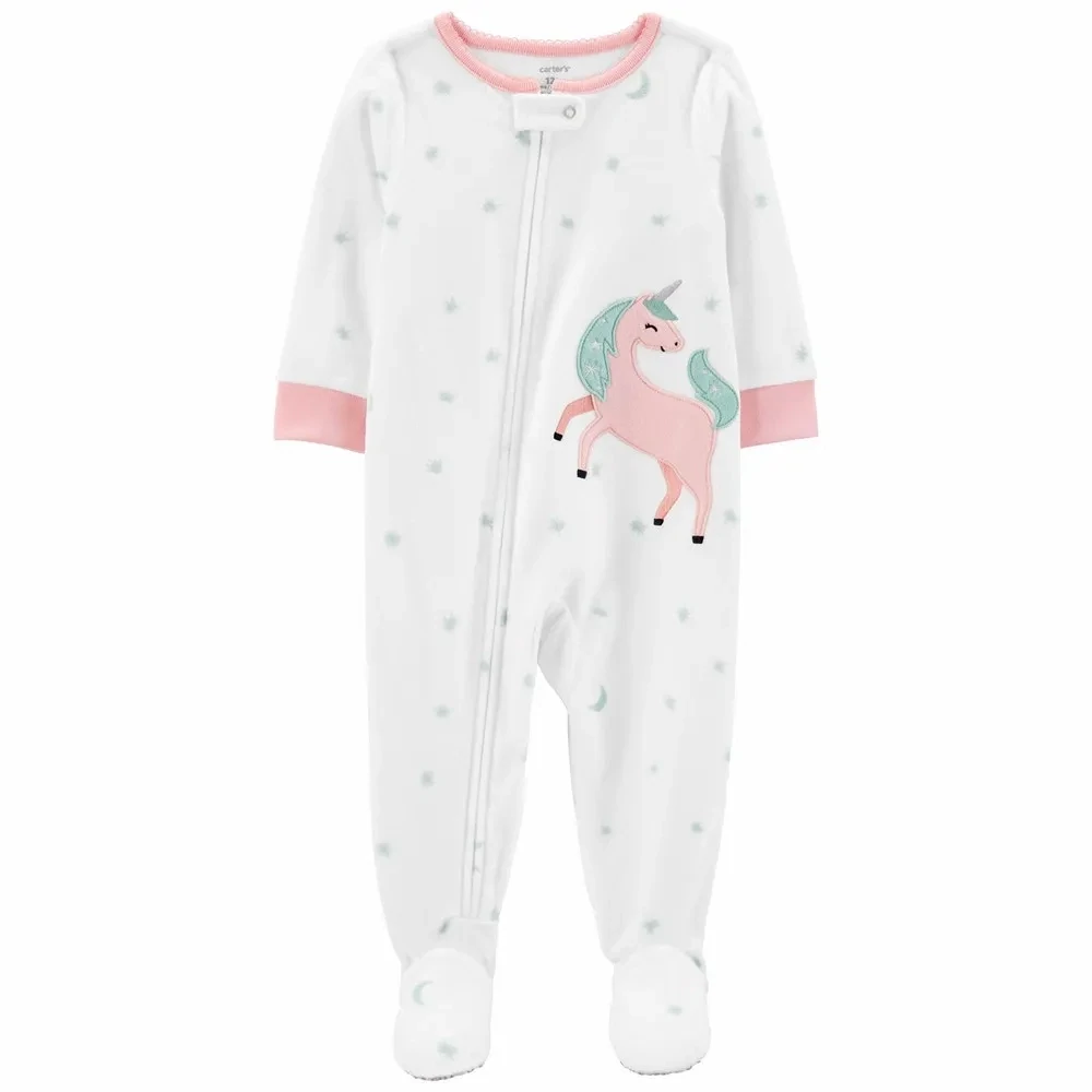 Original Carter&#39;s Unicorn Fleece Footie One Piece PJs