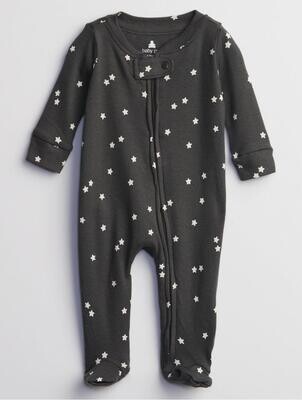 GAP Baby Unisex Stars-Printed Footed 100% Cotton Overall