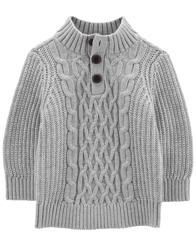 Oshkosh Boys Cable Knit Mock Neck Pullover Sweater