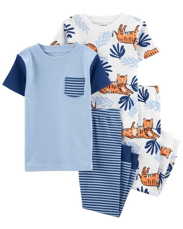 Original Carter&#39;s Boys 4-Piece 100% Snug Fit Pajama Set