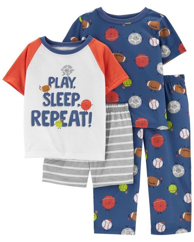 Original Carter&#39;s Boys 4-Piece Loose Fit Pajama Set
