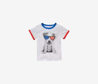 First Impressions Baby Boy Dog Print T-Shirt
