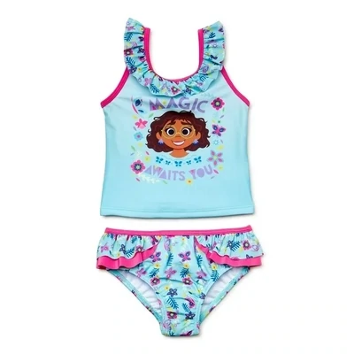 Disney Encanto Toddler Girls Ruffle Tankini Swimsuit with UPF 50