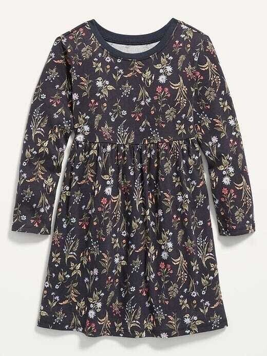 Old Navy Fit &amp; Flare Printed Jersey Dress for Toddler Girls