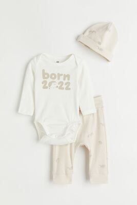 H&M Baby Unisex 3-Piece Cotton Set