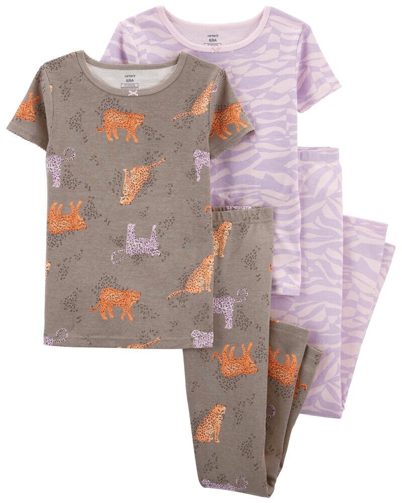 Original Carter&#39;s 4-piece Animal Print Pyjamas, Size: 5Y, Color: Multi