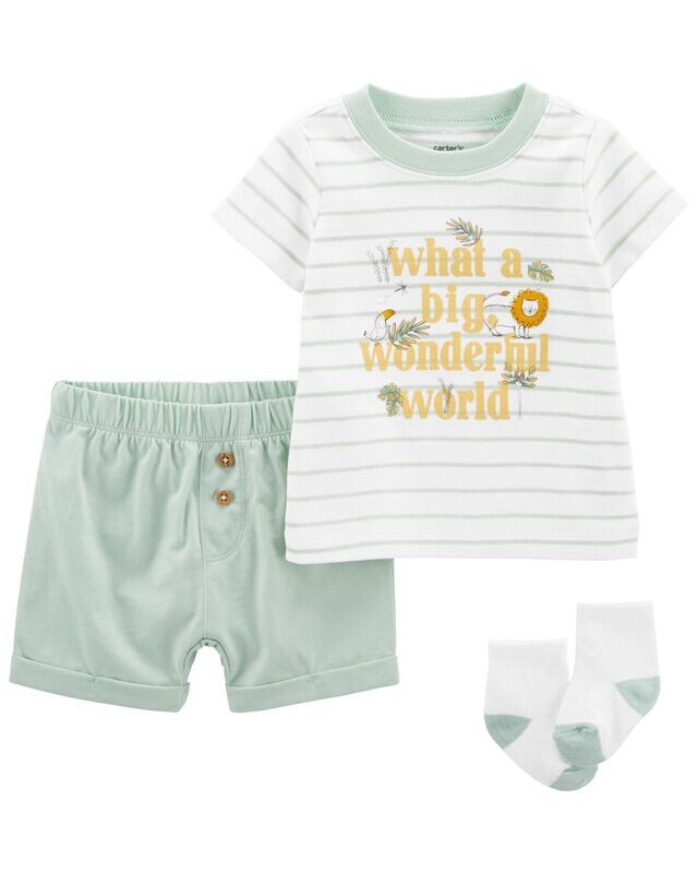 Original Carter&#39;s Baby 3-Piece Little Short Set
