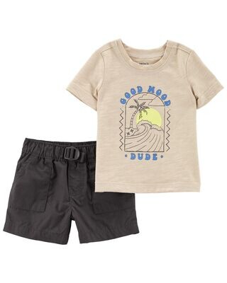 Original Carter's Baby 2-Piece Beach Tee and Shorts Set
