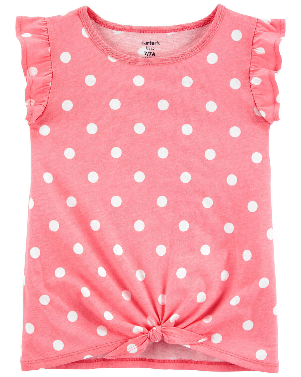 Original Carter&#39;s Kid Polka Dot Tie-Front Jersey Tee
