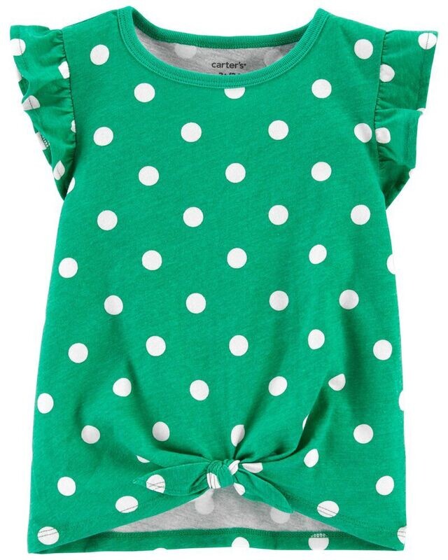 Original Carter&#39;s Polka Dot Tie-Front Jersey Tee