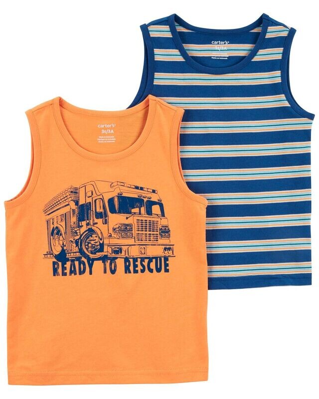 Original Carter&#39;s 2-Pack Orange Tank Top Set