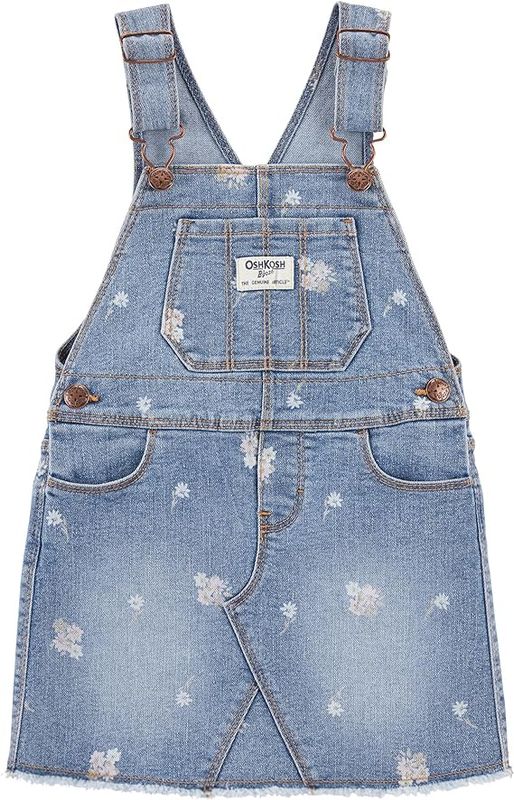 Oshkosh Girls Denim Floral Skirtall Salopettes