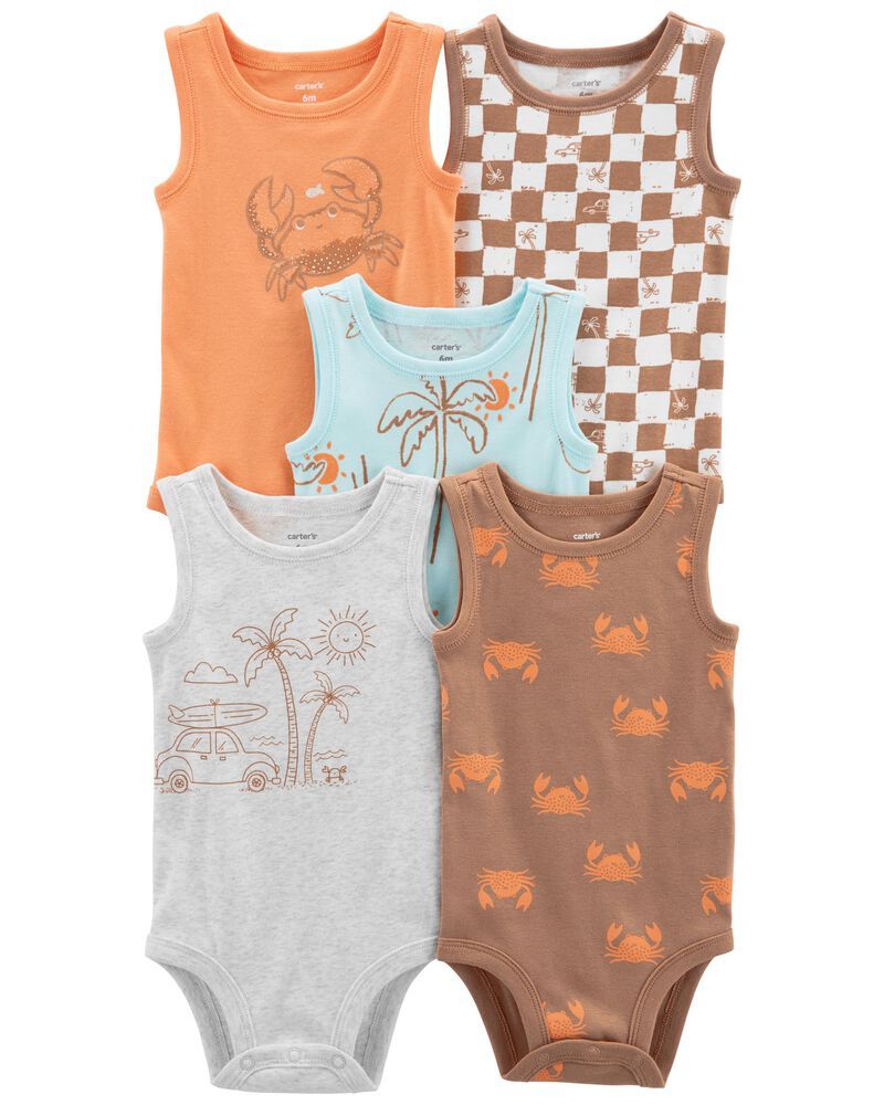 Original Carter&#39;s Baby Boy 5-Pack Bodysuit