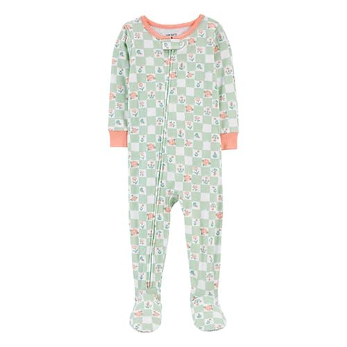 Original Carter&#39;s Baby Girl Floral Cotton Overall, Size: 18M, Color: Multi