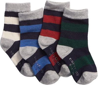 GAP Toddler Unisex 4-Pack Crew Socks