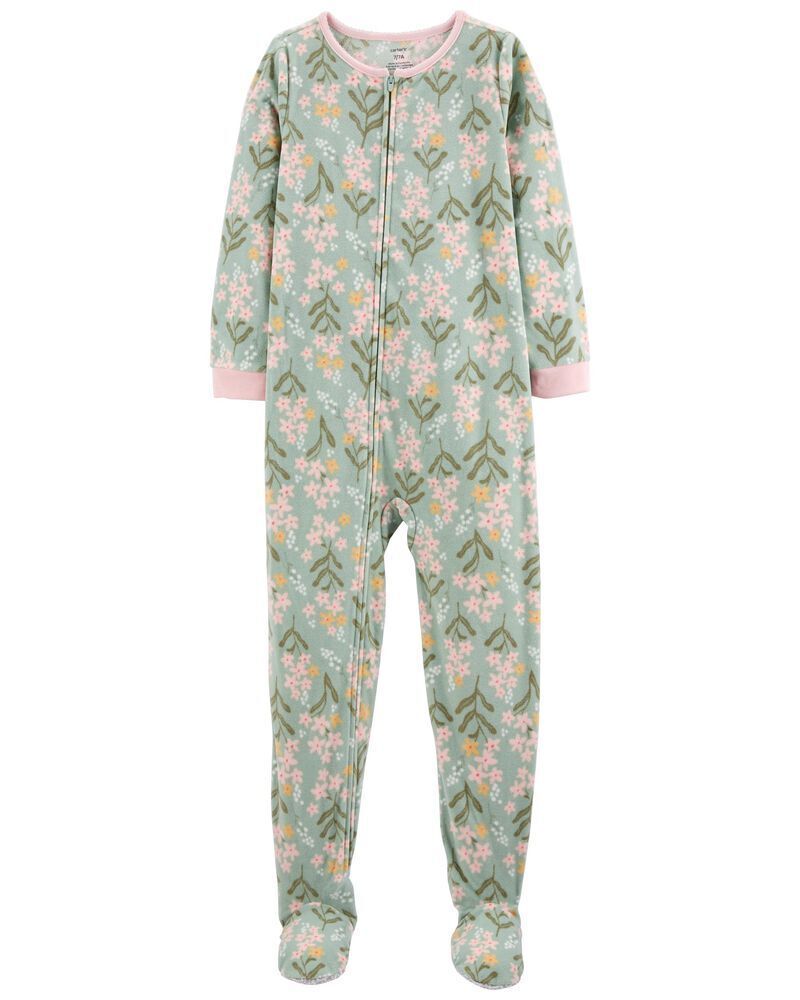 Original Carter&#39;s Girls Floral Fleece Overall