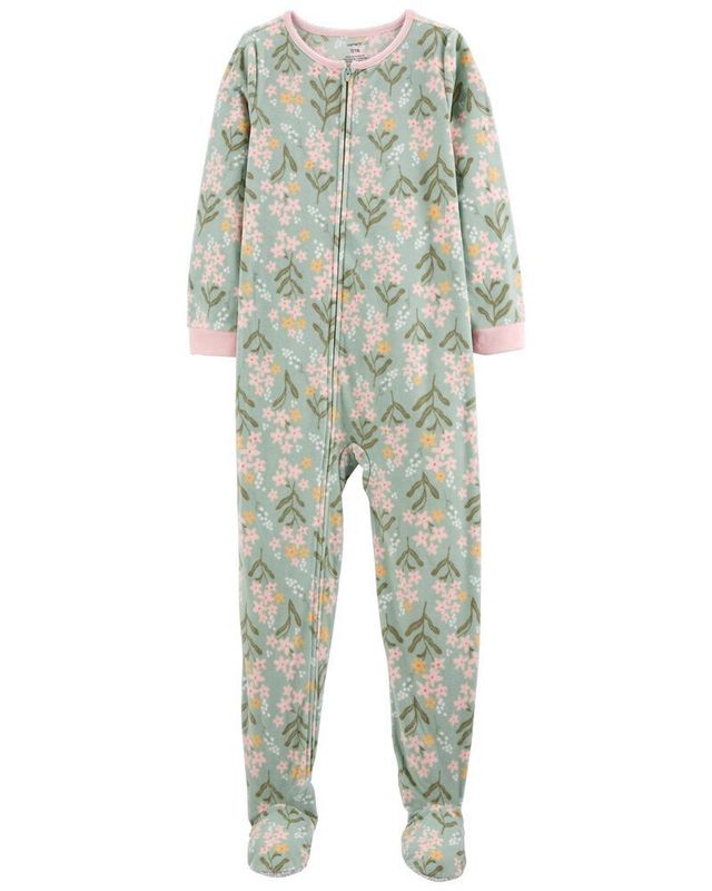 Original Carter&#39;s Girls Floral Fleece Overall