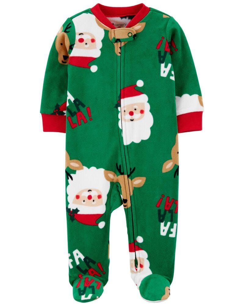 Original Carter&#39;s Baby Boy Fleece Christmas Overall