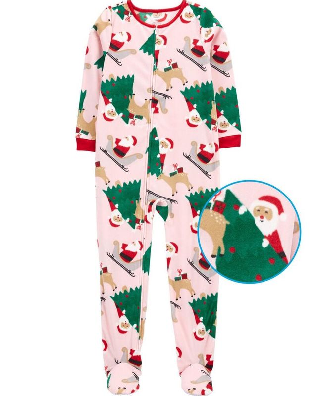 Original Carter&#39;s Girls Fleece Christmas Overall