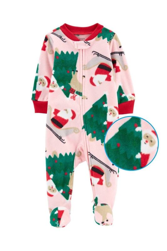 Original Carter&#39;s Girls Fleece Christmas Overall