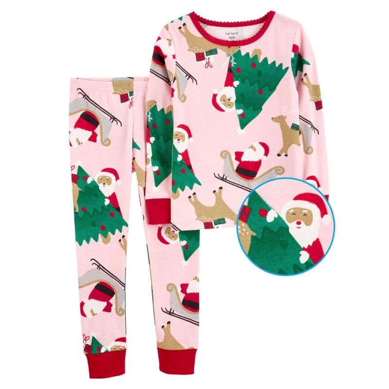 Original Carter&#39;s Girls Cotton Christmas Pajama