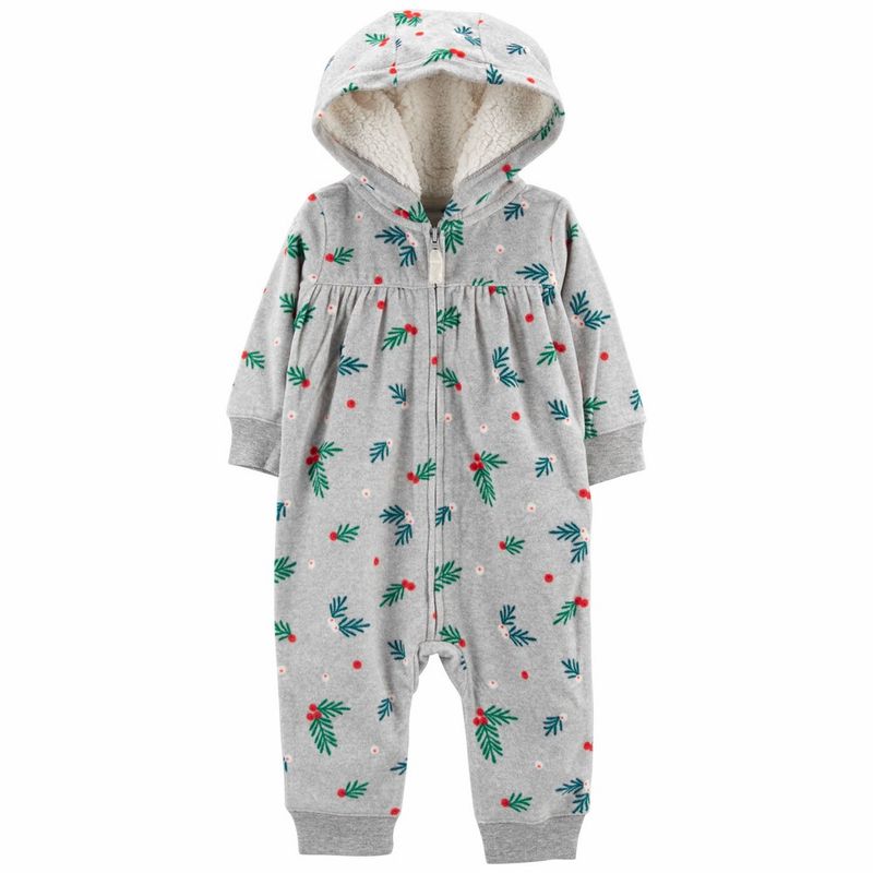 Original Carter&#39;s Baby Girl Holiday Fleece Overall