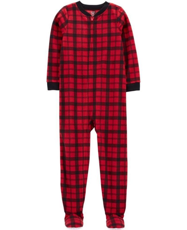 Original Carter&#39;s Unisex Fleece Plaid Overall