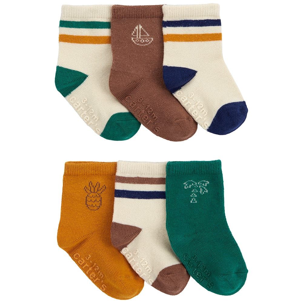 Original Carter&#39;s Baby Boy 6-Pack Crew Socks
