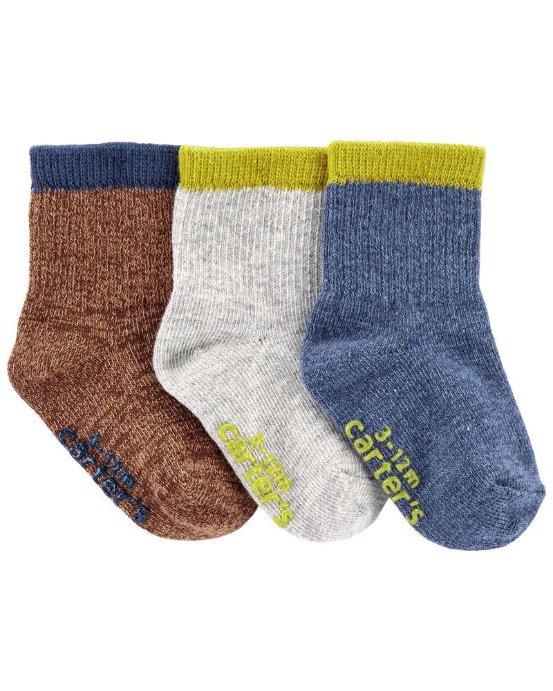 Original Carter&#39;s Baby Boys 3-Pack Crew Socks