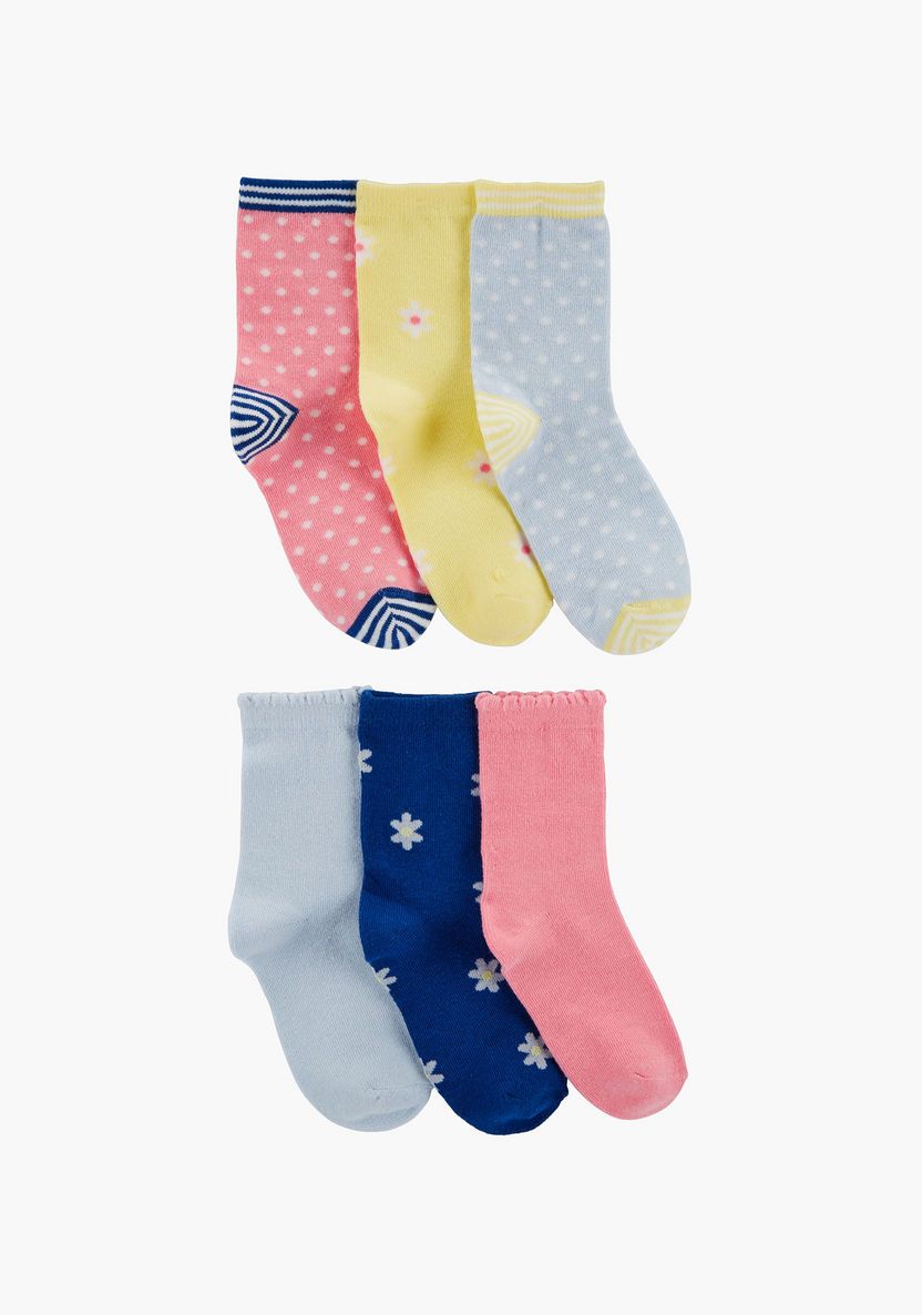 Original Carter&#39;s Girls 6-Pack Crew Socks