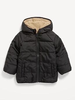 Old Navy Boys Double Face Sherpa Lined Puffer Jacket