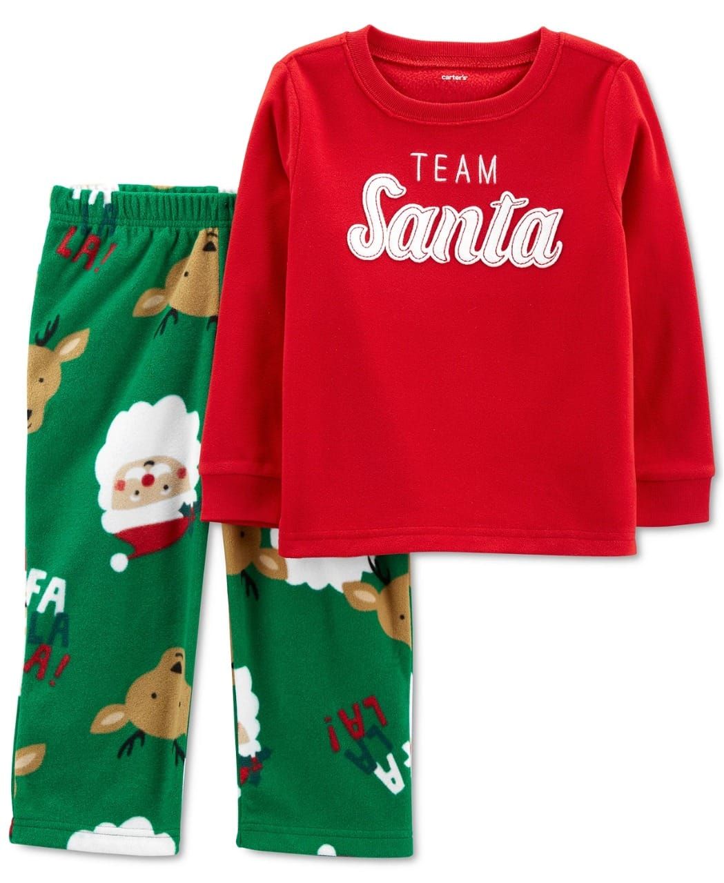Original Carter&#39;s Baby Boy Team Santa Fleece Pajama