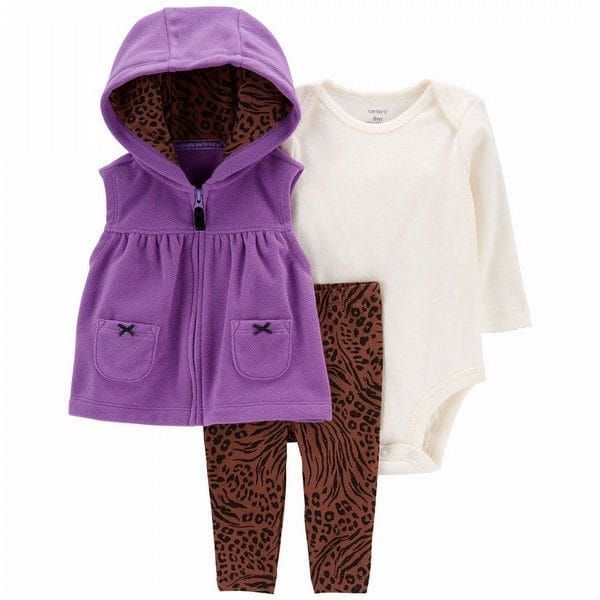 Original Carter&#39;s Baby 3-Piece Fleece Vest Set
